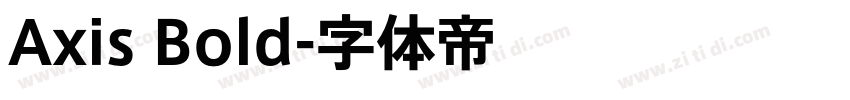 Axis Bold字体转换